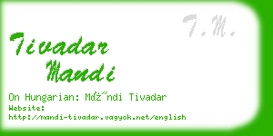 tivadar mandi business card